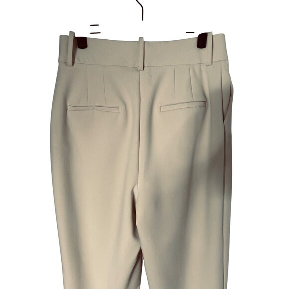 ZARA Womens Beige Trousers Size L Polyester/Viscose Blend - Picture 10 of 16